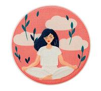 Recycl patch Yoga - Toppe termoadesive Patch Toppa ricamate, misura: 6,5 x 6,5 cm