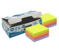 Recycling Sticky Note Cubes, 2 x 400 Sheets, 75 x 75 mm, in Bright Recycled Colo