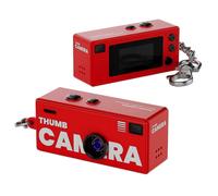 (Red) 0.96 Inch TFT Screen 2MP Thumb Camera with Keychain 1080P HD Mini Video Recorder for Kids Birthday Gift