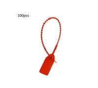 (Red) 100 Pcs Plastic Tamper Seals Signage Security Tags for Fire Extinguishers