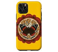 Red Admiral Butterfly Mandala Simmetria con la natura ispirata Custodia per iPhone 11 Pro