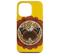 Red Admiral Butterfly Mandala Simmetria con la natura ispirata Custodia per iPhone 13 Pro