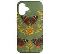Red Admiral Butterfly Mandala Simmetria con la natura ispirata Custodia per iPhone 16