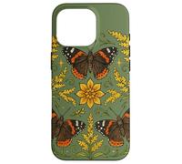 Red Admiral Butterfly Mandala Simmetria con la natura ispirata Custodia per iPhone 16 Pro