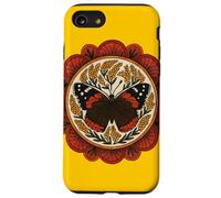 Red Admiral Butterfly Mandala Simmetria con la natura ispirata Custodia per iPhone SE (2020) / 7 / 8