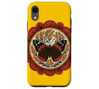 Red Admiral Butterfly Mandala Simmetria con la natura ispirata Custodia per iPhone XR