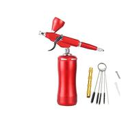 Red Airbrush Kit compressore con gravità Trigger Tipo Pistola a spruzzo for Art Model Body Paint Artista Makeup Natogni Tatuaggi Torta Soffiaggio comodo(Blauw)