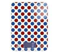 Red and Blue Dots 4th of July Independence Day Bakers Food Scale for Travel 5 kg/5 g Bilancia da cucina in grammi con 4 unità per (utente) (utente) (utente) (utente) pesa para comida