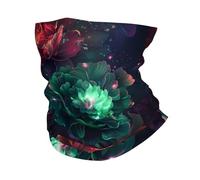 Red And Green Carnation Uomo Donna Collo Ghetta Elastico Passamontagna Tubolare Traspirante Sciarpa Tubolare per Escursionismo Invernale Sport Montagna