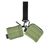 Red and Green Line - Portamonete da donna, porta carte di credito, organizer per soldi da donna, con cinturino da polso, per uso quotidiano, 2 pezzi, linea rossa e verde, 1 size, Casual