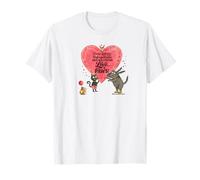 Red and Howling Love has Paws Maglietta