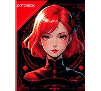 Red Anime Girl Sketchbook: Red Anime Girl Sketchbook Cover, 112 Pages, 8.5 x 11 Page Size, 110 Blank Pages, Red and Black Background, Beautiful Anime Girl Art Sketchbook For All.