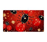 Red Art 2183 - Tappetino da cucina con coccinella Seven Star, imbottito, impermeabile, antiscivolo, confortevole, per cucina, lavello e ufficio, 40 x 75 cm
