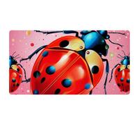 Red Art 2198 Tappeto da cucina con coccinella Seven Star, imbottito, impermeabile, antiscivolo, confortevole, per cucina, lavello e ufficio, 40 x 75 cm