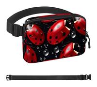Red Art Seven Star Ladybug-1001 Marsupio per uomo e donna, marsupio con tracolla regolabile, alla moda, borsa a tracolla ovunque, per viaggi all'aperto, corsa, escursionismo, multicolore,
