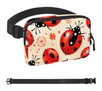 Red Art Seven Star Ladybug-1004 Marsupio per uomo e donna, marsupio con tracolla regolabile, alla moda, borsa a tracolla ovunque, per viaggi all'aperto, corsa, escursionismo, multicolore,