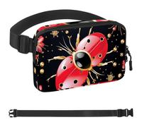 Red Art Seven Star Ladybug-1029 - Marsupio unisex, alla moda, sportivo, sottile, alla moda, per jogging, escursionismo, donna, uomo, multicolore, 4 x 23 x 15 cm, Multicolore, 1.5x9.0x5.9in/4x23x15cm