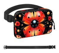 Red Art Seven Star Ladybug-1040 Marsupio per uomini e donne, marsupio con tracolla regolabile, alla moda, borsa a tracolla ovunque, per viaggi all'aperto, corsa, escursionismo, multicolore,