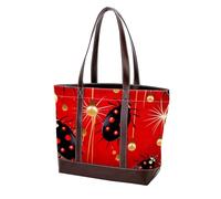 Red Art Seven Star Ladybug-243 - Borsa a tracolla da donna, in morbida pelle lavata e borse resistenti, Multicolore 02, 33.8x12x31cm/13.3x4.7x12.2 in