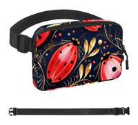 Red Art Seven Star Ladybug-951 - Marsupio unisex, alla moda, sportivo, sottile, alla moda, per jogging, escursionismo, escursionismo, donna, uomo, multicolore, 4 x 23 x 15 cm, Multicolore,
