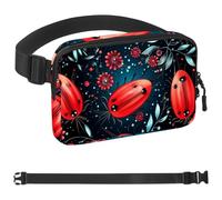 Red Art Seven Star Ladybug-965 Marsupio da uomo e donna, marsupio con tracolla regolabile, alla moda, borsa a tracolla ovunque, per viaggi all'aperto, corsa, escursionismo, multicolore, Multicolore,