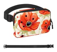 Red Art Seven Star Ladybug-970 - Marsupio a tracolla per uomo e donna, borsa da cintura per viaggi, casual, passeggiate, corsa, escursionismo, ciclismo, multicolore, 4 x 23 x 15 cm, Multicolore,