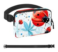 Red Art Seven Star Ladybug-988 - Marsupio a tracolla per uomo e donna, borsa da cintura per viaggi, casual, passeggiate, corsa, escursionismo, ciclismo, multicolore, 4 x 23 x 15 cm, Multicolore,