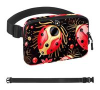 Red Art Seven Star Ladybug-989 Marsupio per uomo e donna, marsupio con tracolla regolabile, alla moda, borsa a tracolla ovunque, per viaggi all'aperto, corsa, escursionismo, multicolore, Multicolore,