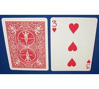 Red Back Bicycle Play Card Force Deck (cuori, 3)