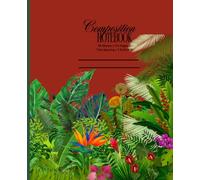 Red Background Floral Composition Notebook: Like College Ruled 7.5 x 9.25 Inches, 110 Pages, Beautiful Floral Cover for School, Work, or Journaling: ... - Ideal for Note-taking, Journals or Homework