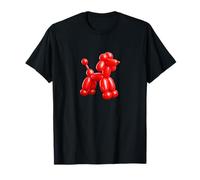 Red Balloon Dog Sculpture, Pop Art Balloon Animal Design Maglietta