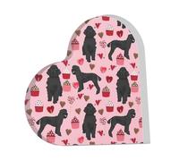 Red Barboncini Cani Stampa Acrilico Regali Decorazione Casa Segni Matrimoni Memoriali Scrivanie Ufficio Cuore Personalizzato
