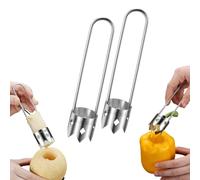 Red Bell Pepper Seed Corer, Multifunctional Fruit and Vegetable Core Remover, Practical Kitchen Gadget for Core and Seed Removal for Bell Pepper, Pear, Easy to Clean (A#2PC)