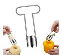 Red Bell Pepper Seed Corer, Multifunctional Fruit and Vegetable Core Remover, Practical Kitchen Gadget for Core and Seed Removal for Bell Pepper, Pear, Easy to Clean (B#)