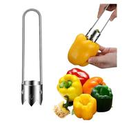 Red Bell Pepper Seed Corer, strumento per frutta e verdura, strumento di rimozione del corer della mela in acciaio inossidabile aggiornato 2024, strumento di rimozione del corer di peperoni e campane,
