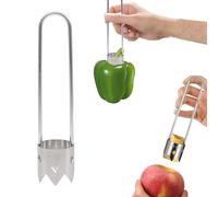 Red Bell Pepper Seed Corer,Utensile per togliere il torsolo di frutta e verdura,Pepper Bell Estrattore di peperoni- in acciaio inox,Utensile per togliere il torsolo,per frutta e verdura