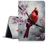 Red Bird Sakura Blossoms Custodia per Samsung Galaxy Tab A7 10.4" 2020 (SM-T500/T505/T507), custodia in pelle PU con angoli di visualizzazione multipli pieghevole per Galaxy Tab A7 2020