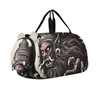 Red Birds Flower Boys Carry on Duffel Borse da viaggio per bambini Borse da viaggio per ragazze Borsa da viaggio per bambini, Shadow Black Mitico Bestia, classico