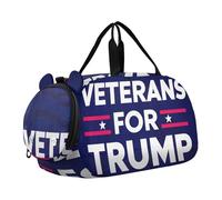 Red Birds Flower Boys Carry on Duffel Borse da viaggio per bambini Borse da viaggio per ragazze Borsa da viaggio per bambini, Banner Patriotic Veterans Blu, classico