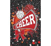 Red, Black, White, and Orange Cheer Megaphone: Blank 120 Page Lined Journal/Notebook/Poetry/Lyric Book