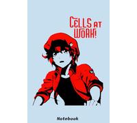 Red Blood Cell Hattaraku Saibou Notebook: Compact Lined Journal for Quick Notes