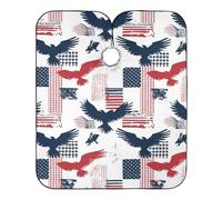 Red Blue Big Bird Beard Grembiule Mantello con chiusura a scatto regolabile, mantelle eleganti per capelli per adulti bata para cortar Cabello 165,1 x 139,7 cm