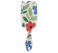 Red Blue FLOWERs Semplice spazzola per capelli antistatica spazzola districante Progettato bagnato asciutto spazzola per capelli fini con manico ergonomico cepillo para cabello