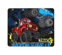 Red Blue Mon-Ster Truck Mousepad Piccolo Tappetino Scrivania Portatile Tappetino per Mouse per Accessori Scrivania Laptop Casa 25X30Cm