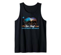 Red Bluff California Republic Orso Silhouette Notte Stellata Canotta