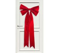 Red Bow Christmas Tree Topper - Large Holiday Party Display for Wreath