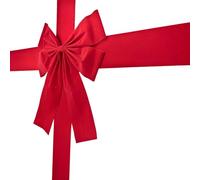 Red Bows For Christmas Tree - Burgundy Christmas Decorations, Burgundy Bows, grande nastro Home Decor Red Cabinet Bow for Party Farmhouse Front Door Wall Wreath Tree Bedroom Indoor Outdoor Holiday