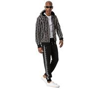 Red Bridge 3D-R - Tuta da jogging da uomo, con cappuccio e pantaloni, Nero , L