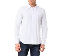 Red Bridge Camicia da uomo Basic Modern Fit a maniche lunghe con bottoni nascosti, bianco, S