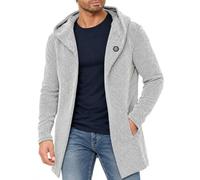 RED BRIDGE Cardigan da Uomo Giacca Lunga Cappotto con Cappuccio
